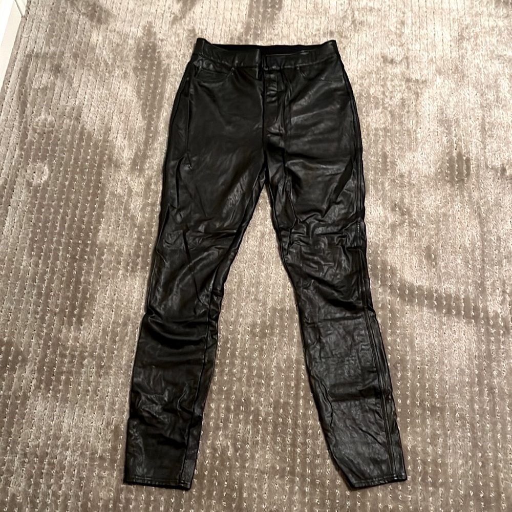NWOT Spanx leather like high rise ankle pant